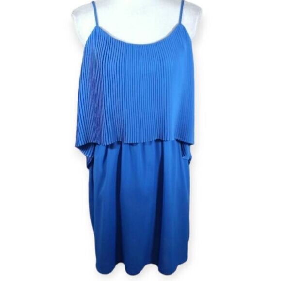 MOSSIMO BLUE PLEATED DRESS SZ.M EUC. - Picture 2 of 6